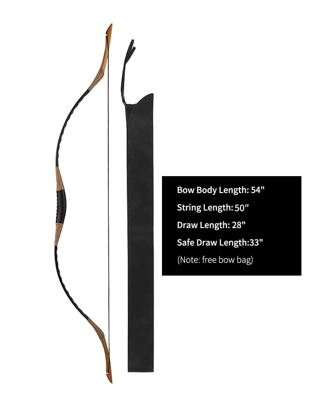 longbowmaker Hungarian Style Handmade Recurve Horsebow 55LB | Right Hand & Left Hand Archery — SUVELAM