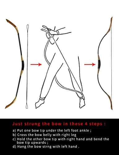longbowmaker Hungarian Style Handmade Recurve Horsebow 55LB | Right Hand & Left Hand Archery thumbnail 3
