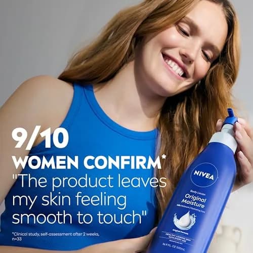 NIVEA Original Moisture Body Lotion with Vitamin E, 500ml (16.9 Fl Oz) | 48-Hour Deep Moisture for Normal to Dry Skin thumbnail 6