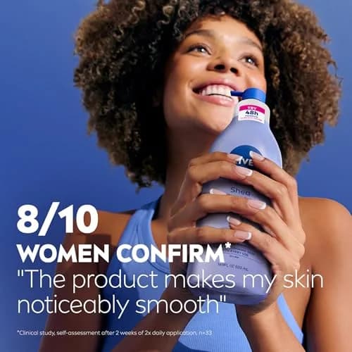 NIVEA Shea Nourish Body Lotion with Shea Butter & Hyaluronic Acid 500ml (16.9 Fl Oz) | 48-Hour Deep Moisture for Dry Skin thumbnail 7