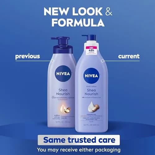 NIVEA Shea Nourish Body Lotion with Shea Butter & Hyaluronic Acid 500ml (16.9 Fl Oz) | 48-Hour Deep Moisture for Dry Skin thumbnail 2