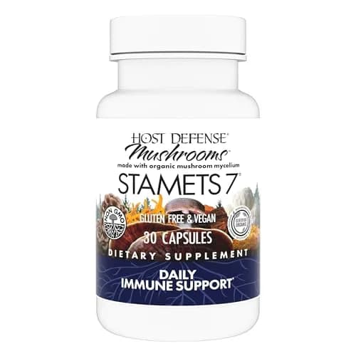 Host Defense Stamets 7 Immune Support Capsules 30 Count | 7-Species Mushroom Blend for Daily Wellness thumbnail 1