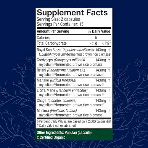 Host Defense Stamets 7 Immune Support Capsules 30 Count | 7-Species Mushroom Blend for Daily Wellness thumbnail 2