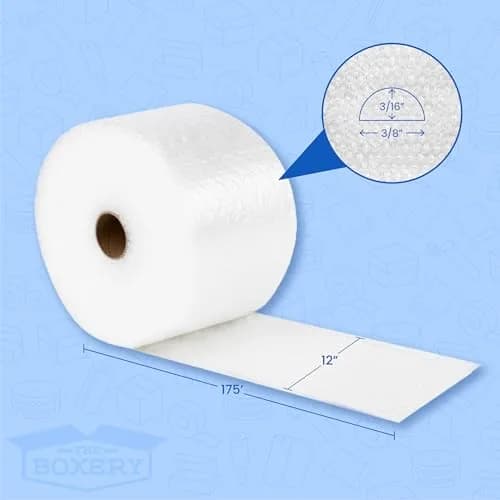 The Boxery Bubble Wrap 12-Inch x 175 Feet | Reliable Shipping Cushioning thumbnail 2