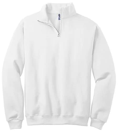 Jerzees Sweatshirt S White | 8 oz. 50/50 Cotton-Polyester, Regular Fit, Long Sleeve thumbnail 1