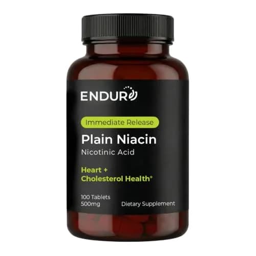 Endurance Products Plain Niacin 500mg | Immediate Release, Heart & Cholesterol Support (115 chars) thumbnail 1