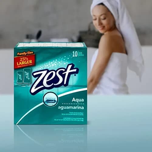 Zest Aqua Moisturizing Bar Soap 156g (5 oz) | Refreshing Scent, All Skin Types thumbnail 2