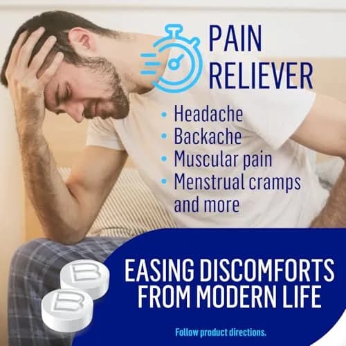 Bufferin Aspirin 325mg | Pain & Fever Relief Tablets, 130 Coated Tablets thumbnail 2