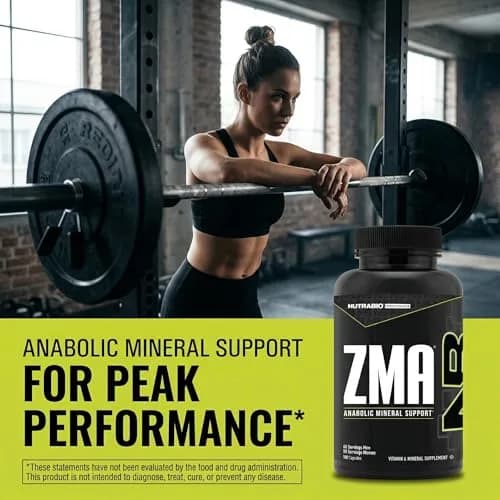 NutraBio ZMA Supplements for Men & Women- Zinc Magnesium Supplements to Support Hormone Levels, Peak Performance, Sleep, Muscle Recovery, Immune Health, 180 Ct. thumbnail 4