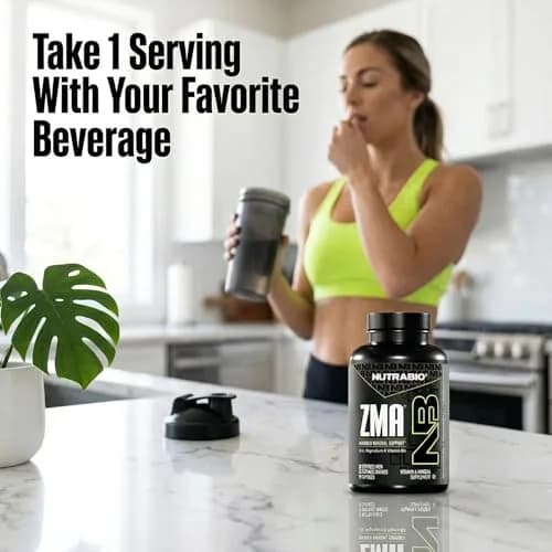 NutraBio ZMA Supplements for Men & Women- Zinc Magnesium Supplements to Support Hormone Levels, Peak Performance, Sleep, Muscle Recovery, Immune Health, 180 Ct. thumbnail 7