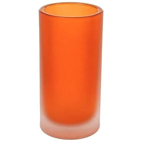 Gedy Tiglio Free Standing Glass Tumbler, Orange | Modern Bathroom Accessory thumbnail 1