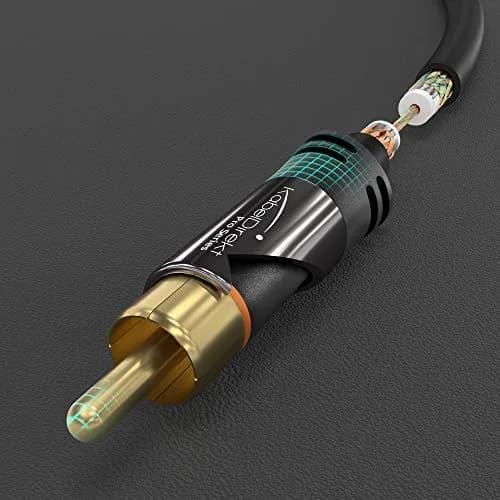 KabelDirekt RCA/Phono Subwoofer Lead Cable 6ft | 75 Ohm Impedance, Durable Shielding thumbnail 4