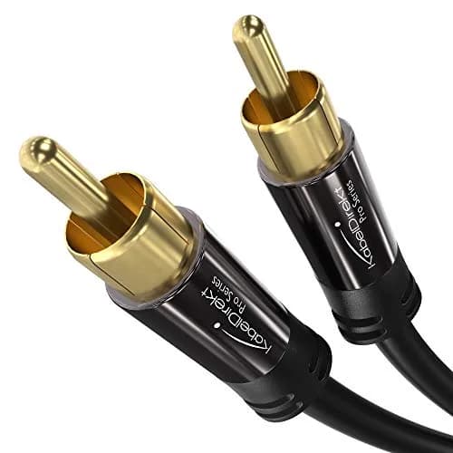 KabelDirekt RCA/Phono Subwoofer Lead Cable 15ft | 75 Ohm Impedance for Audio & Video thumbnail 1