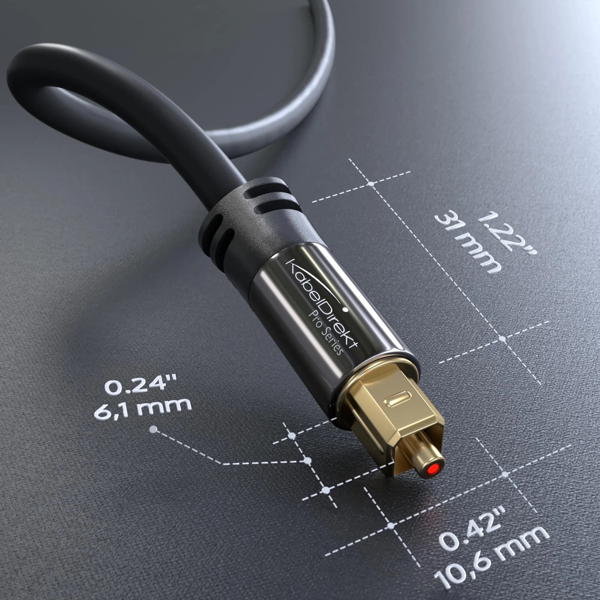 KabelDirekt TOSLINK Optical Audio Cable 4.57m (15ft) | Interference-Free Digital Sound for Home Theater - view 7