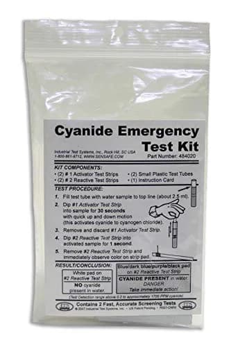 Industrial Test Systems 484020 Cyanide Emergency Test Kit 0.2-1700 ppm | 2 Minute Test thumbnail 1