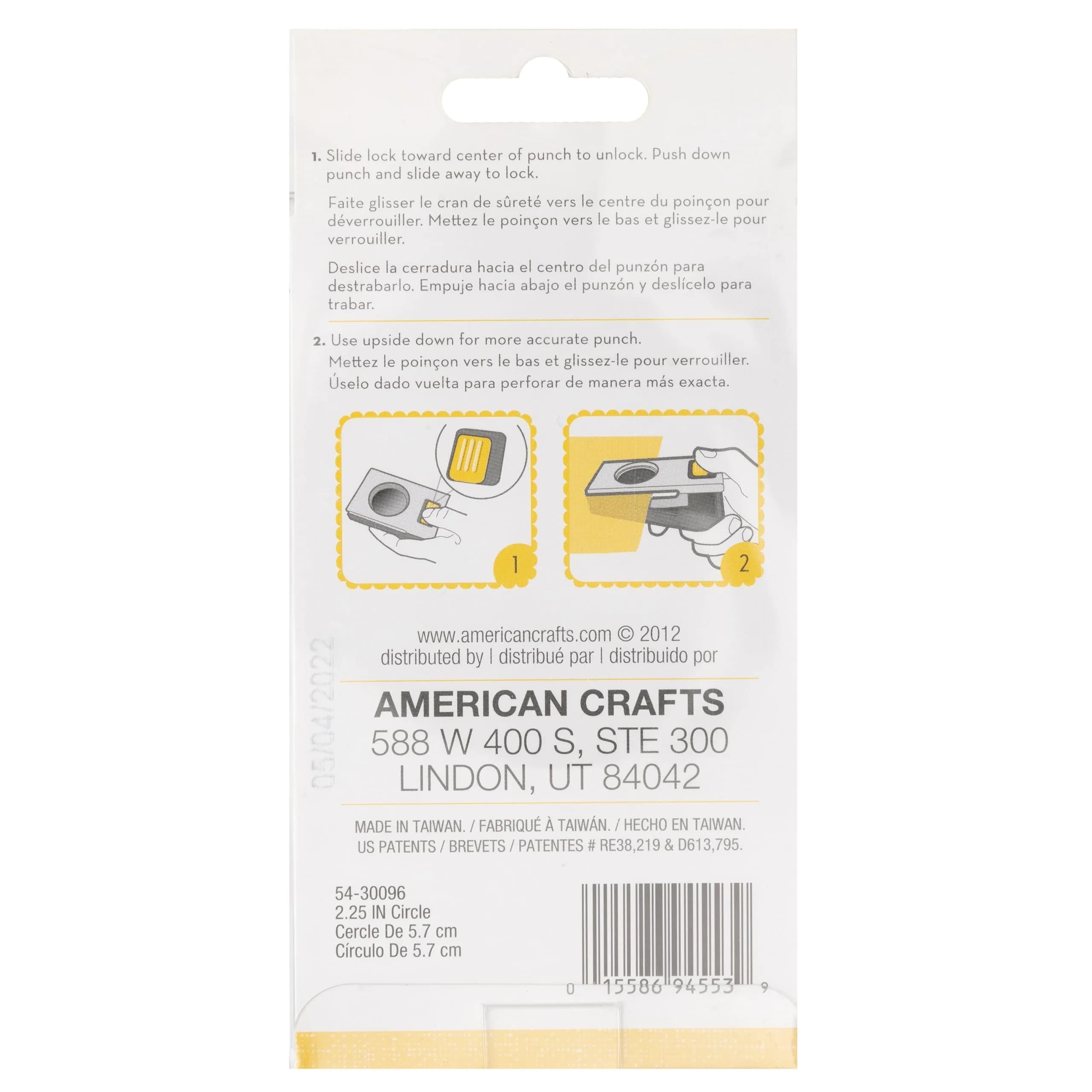 EK Tools 1/2-Inch Circle Punch - White | Safety Lock for Crafts & Cards - view 3