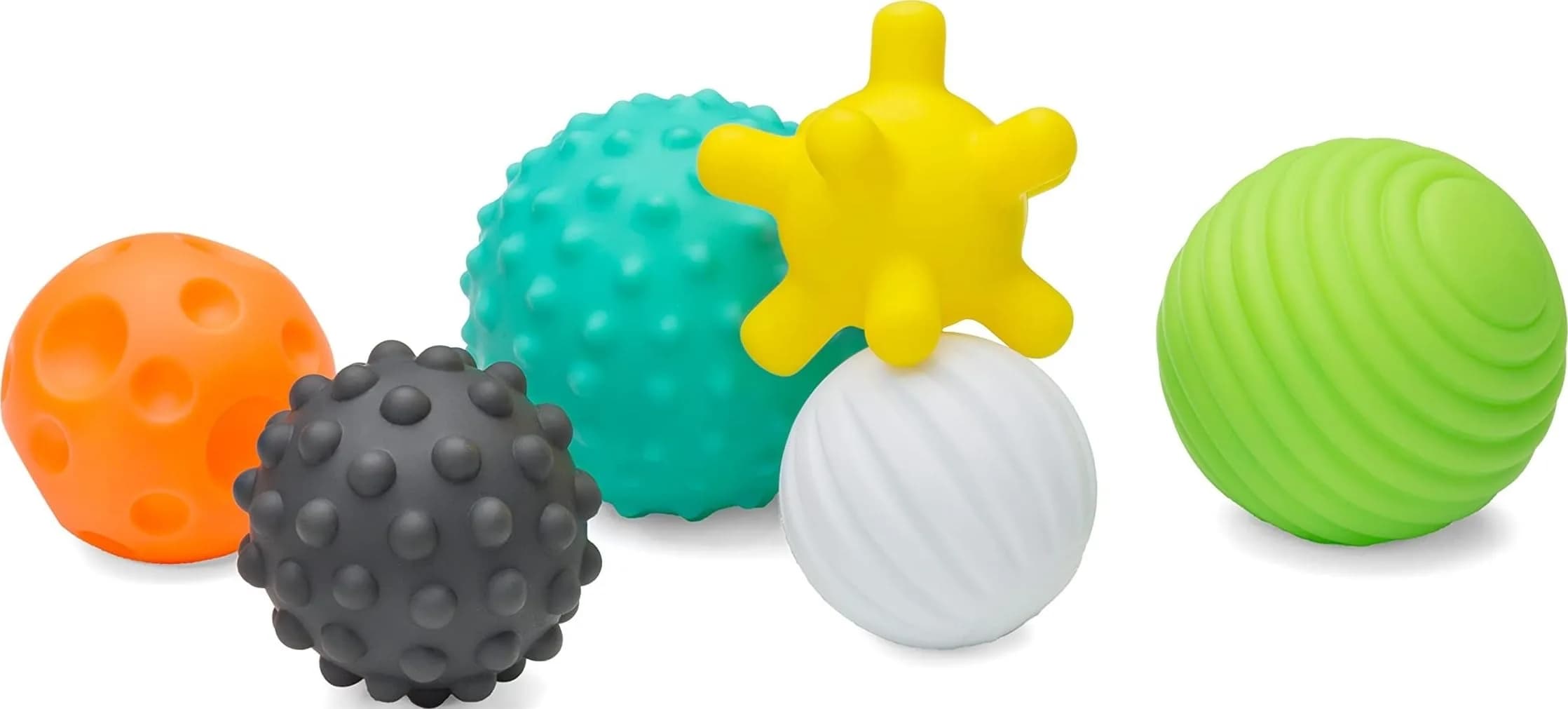 Infantino Textured Multi Ball Set, Sensory Toy, 6-Piece, 6+ Months | BPA-Free Baby Balls - main product image