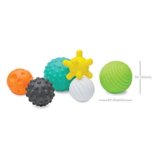 Infantino Textured Multi Ball Set, Sensory Toy, 6-Piece, 6+ Months | BPA-Free Baby Balls thumbnail 6