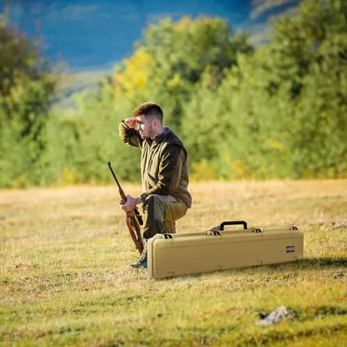 SKB iSeries Single Rifle Case, Tan, 49 in | Waterproof, Impact-Resistant, USA Made thumbnail 4