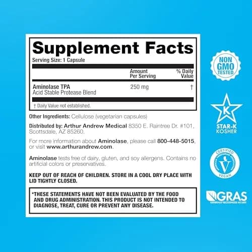 Arthur Andrew Medical Aminolase TPA 30 Capsules | Supports Protein Absorption & Muscle Synthesis thumbnail 5