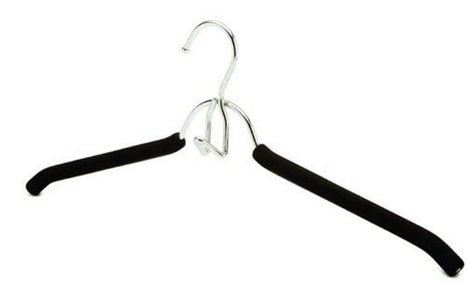Only Hangers Foam Padded Black Dress Hanger - Pack of 10 | Non-Slip, 17" Length, Heavyweight Metal
