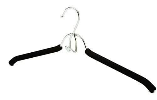 Only Hangers Foam Padded Black Dress Hanger - Pack of 10 | Non-Slip, 17" Length, Heavyweight Metal thumbnail 1