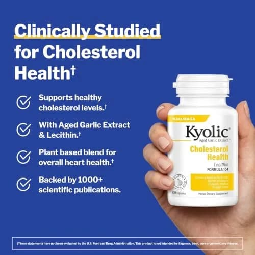 Kyolic Aged Garlic Extract Cholesterol Health Formula 104 100 Capsules | Supports Healthy Cholesterol Levels thumbnail 2
