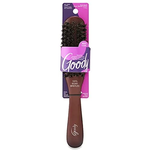 Goody Smoothing Hairbrush with Natural Boar Bristles & Wooden Handle | Frizz Control & Shine (1 Count) thumbnail 1