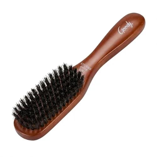 Goody Smoothing Hairbrush with Natural Boar Bristles & Wooden Handle | Frizz Control & Shine (1 Count) thumbnail 9