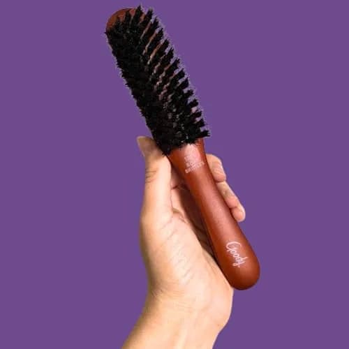 Goody Smoothing Hairbrush with Natural Boar Bristles & Wooden Handle | Frizz Control & Shine (1 Count) thumbnail 2