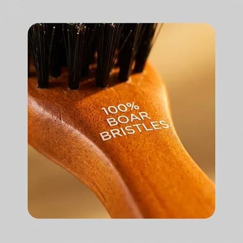 Goody Smoothing Hairbrush with Natural Boar Bristles & Wooden Handle | Frizz Control & Shine (1 Count) thumbnail 3