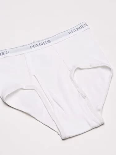 Hanes Men's 6-Pack FreshIQ Tagless Cotton Briefs in White, Large | Breathable, Tag-Free Comfort thumbnail 4