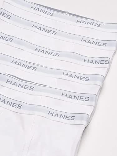 Hanes Men's 6-Pack FreshIQ Tagless Cotton Briefs in White, Large | Breathable, Tag-Free Comfort thumbnail 3