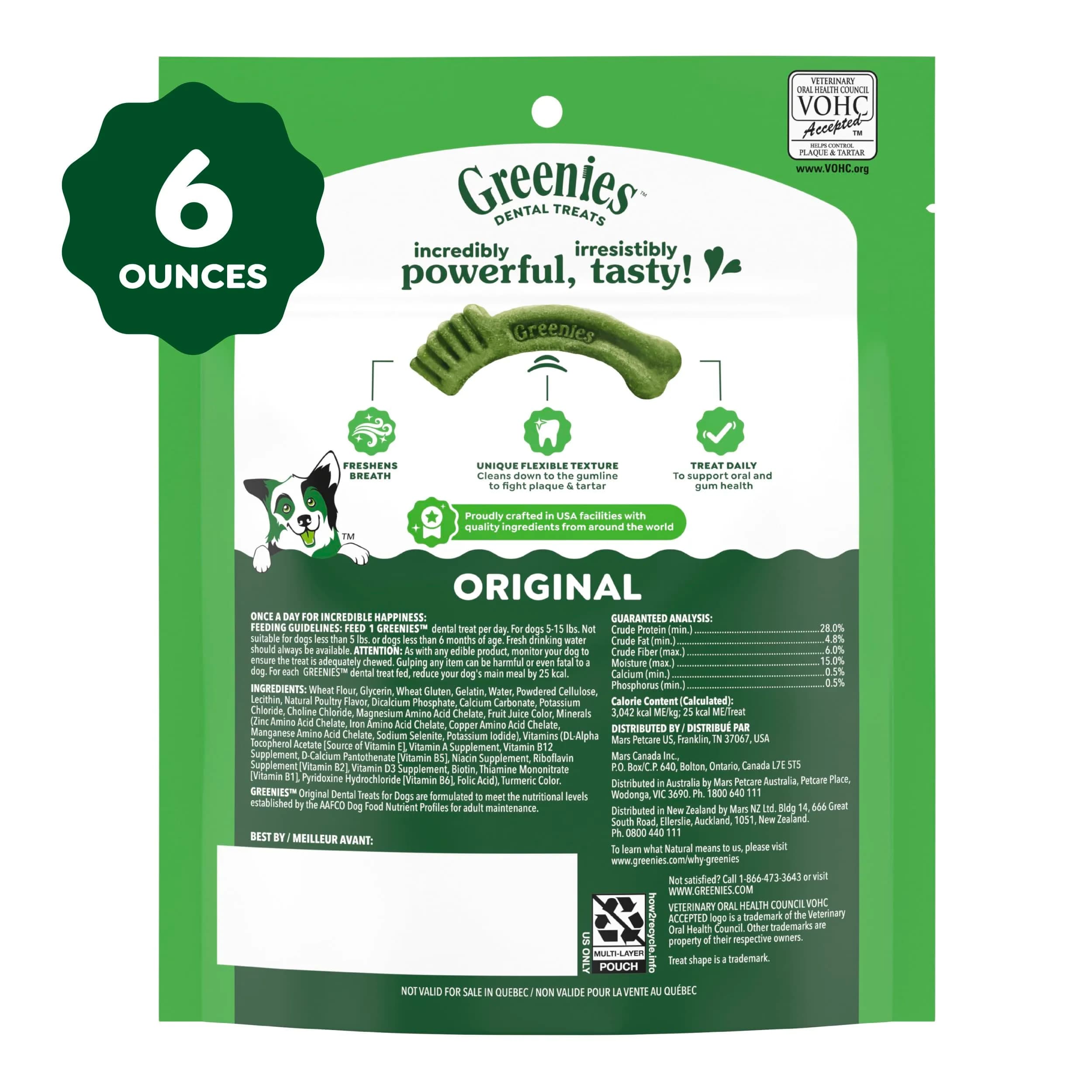 Greenies Teenie Original Natural Dental Dog Treats, Chicken, 22 Count | Vet-Recommended for Small Dogs (5-15 lbs) - view 9
