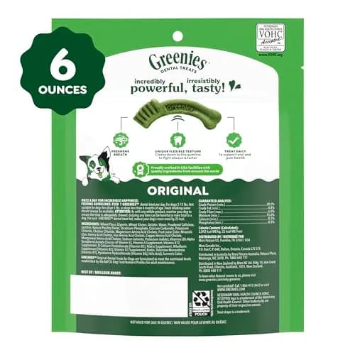 Greenies Teenie Original Natural Dental Dog Treats, Chicken, 22 Count | Vet-Recommended for Small Dogs (5-15 lbs) thumbnail 9