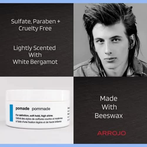 ARROJO Pomade 1.7 Fl Oz | High Shine, Definition, Frizz Control thumbnail 3