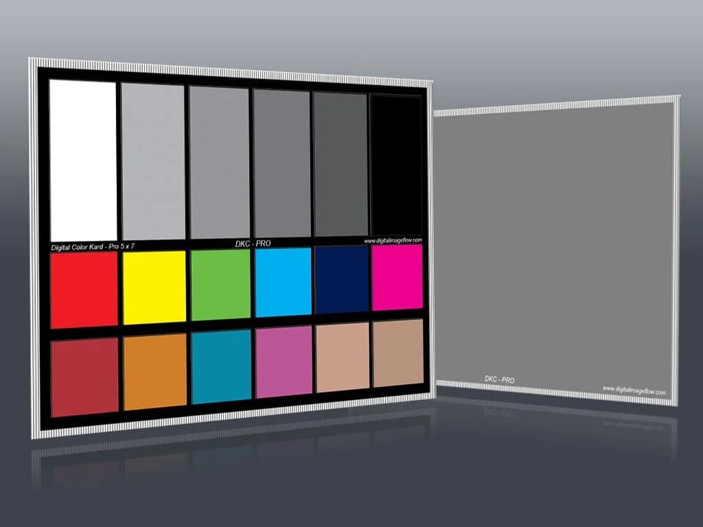 DGK Color Tools DKC-Pro 5" x 7" Set of 2 White Balance and Color Calibration Charts with 12% and 18% Gray | Pro Quality for Photography — White