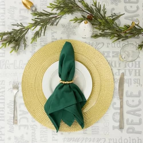 DII Solid Napkin Set Collection, 20x20 in Dark Green | 6 Piece Cotton Napkins for Home & Events thumbnail 5