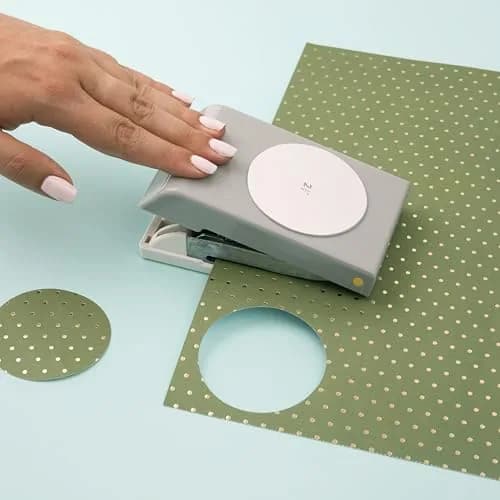EK Tools Circle Paper Punch 2.5-Inch White | Create Border Art Shapes thumbnail 6