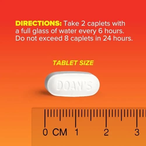 Doans Back Pain Relief Caplets, 580 mg Magnesium Salicylate | Fast-Acting Back Pain Relief thumbnail 3