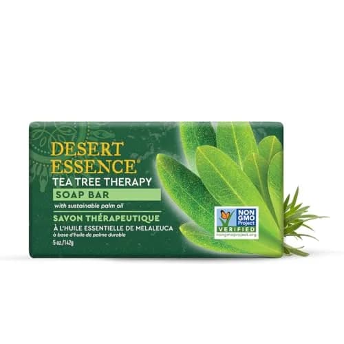 Desert Essence Tea Tree Therapy Soap Bar with Jojoba & Aloe, 5 oz | Organic, Moisturizing & Antiseptic thumbnail 1