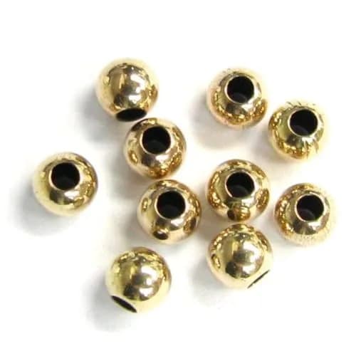 Dreambell 20 pcs 14K Gold Filled 2mm Round Seamless Ball Spacer Bead | Jewelry Making Essential thumbnail 1