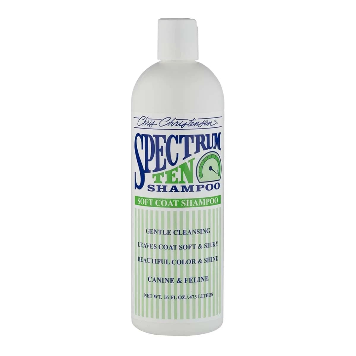 Chris Christensen Spectrum Ten Dog Shampoo 473ml | Gentle Cleansing for Soft Coats, Made in USA — 16 Ounce