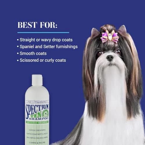Chris Christensen Spectrum Ten Dog Shampoo 473ml | Gentle Cleansing for Soft Coats, Made in USA thumbnail 6