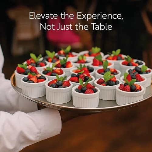 Restaurantware 5 Ounce Ramekin Bowls 10 Round Baking Ramekins | Oven & Microwave Safe White Porcelain thumbnail 7