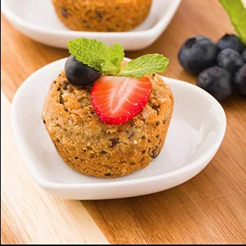Restaurantware Porcelain Heart Mini Plates, 10 Reusable Dishwasher Safe Plates, 1 oz, Microwavable, Oven-Ready, White, Ideal for Weddings, Appetizer Dessert Plates | Elegant Romantic Serving thumbnail 3