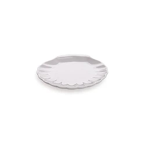 Restaurantware White Shell Porcelain Mini Shell Plate | Elegant Seafood Presentation (70-120 chars) thumbnail 4