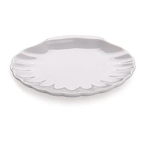 Restaurantware White Shell Porcelain Mini Shell Plate | Elegant Seafood Presentation (70-120 chars) thumbnail 2