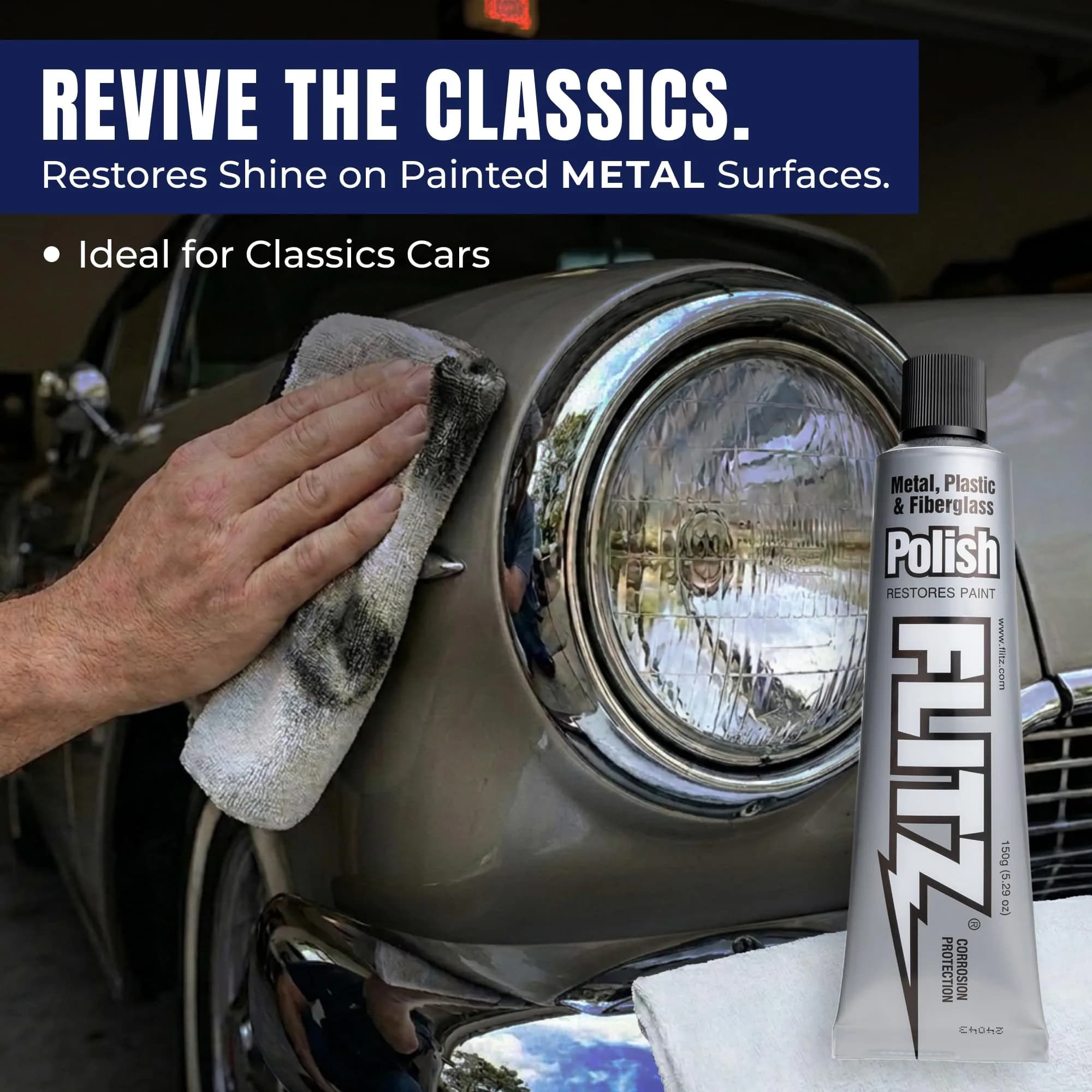 Flitz Metal Polish Paste - 5.29oz (150g) 3-Pack | Cleans, Polishes, Protects Solid Metals - view 9