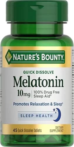 Nature's Bounty Melatonin 10mg Quick Dissolve Tablets | Vegetarian Sleep Aid thumbnail 1